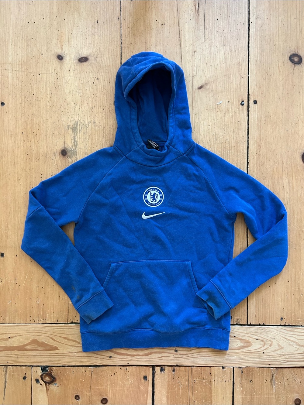 Nike Blue Chelsea FC Pullover Hoodie with Swoosh